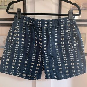 J. Crew Tie Dye Shibari 4" 100% Cotton Chino Short Sz 6 Women’s Elastic Belted